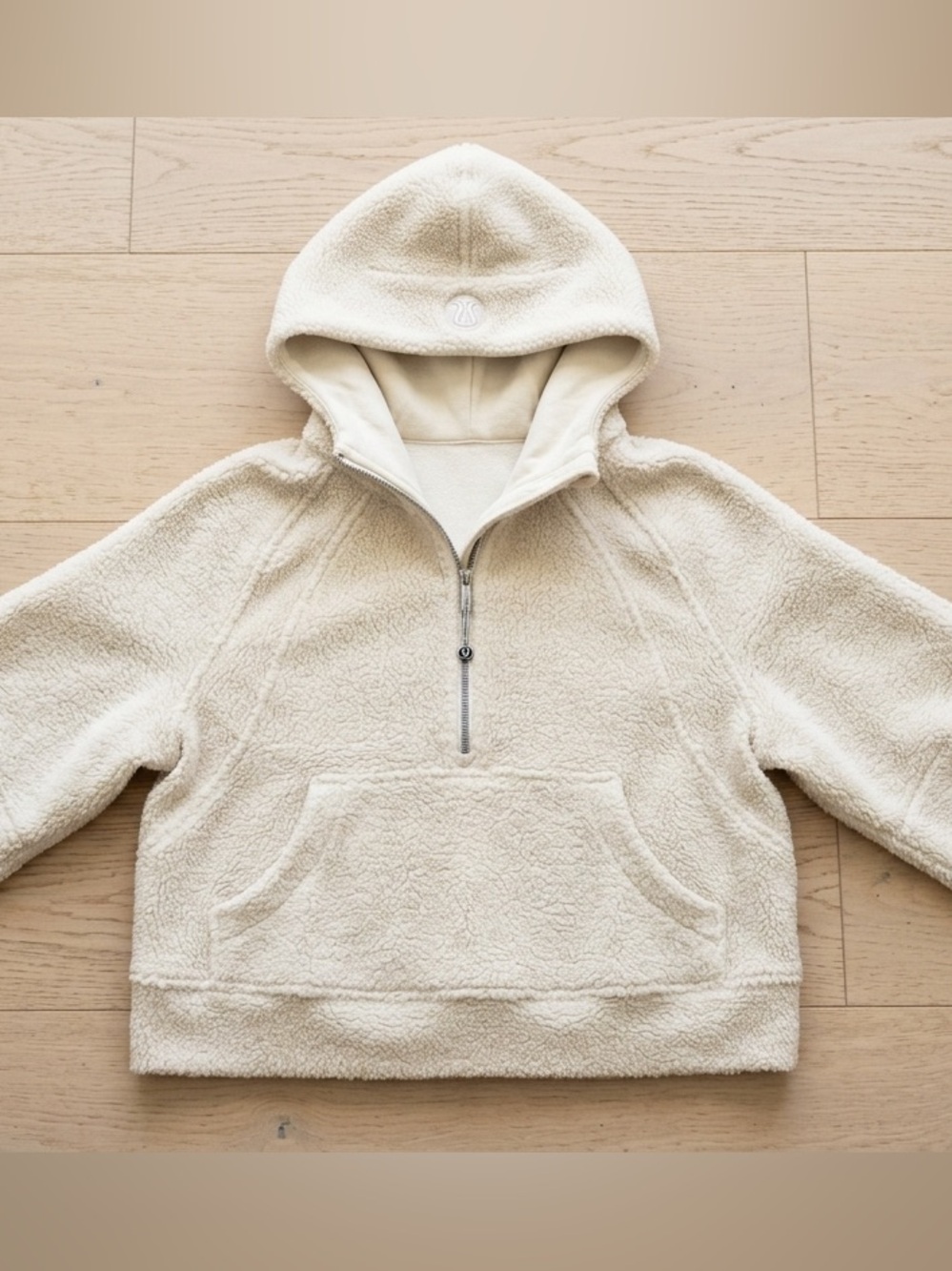 lululemon athletica Cream Sherpa Half-Zip Hoodie XS/S - Picture 10 of 10